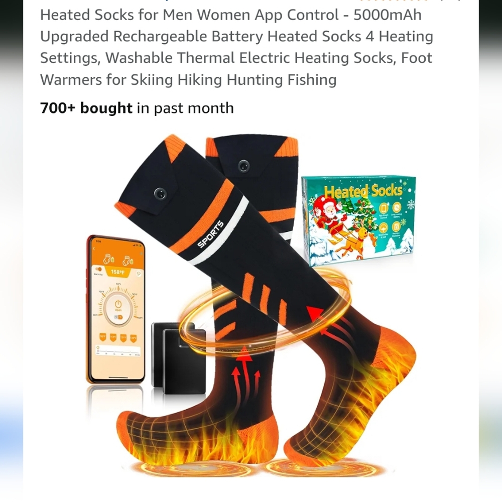 Heated socks